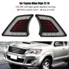 1 Çift Araba Gündüz Farı DRL LED Gündüz Farı Sis Lambası Hilux Vigo 12? için14