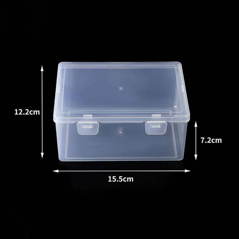Transparent Rectangular Plastic Storage Box for Hardware and Jewelry Components