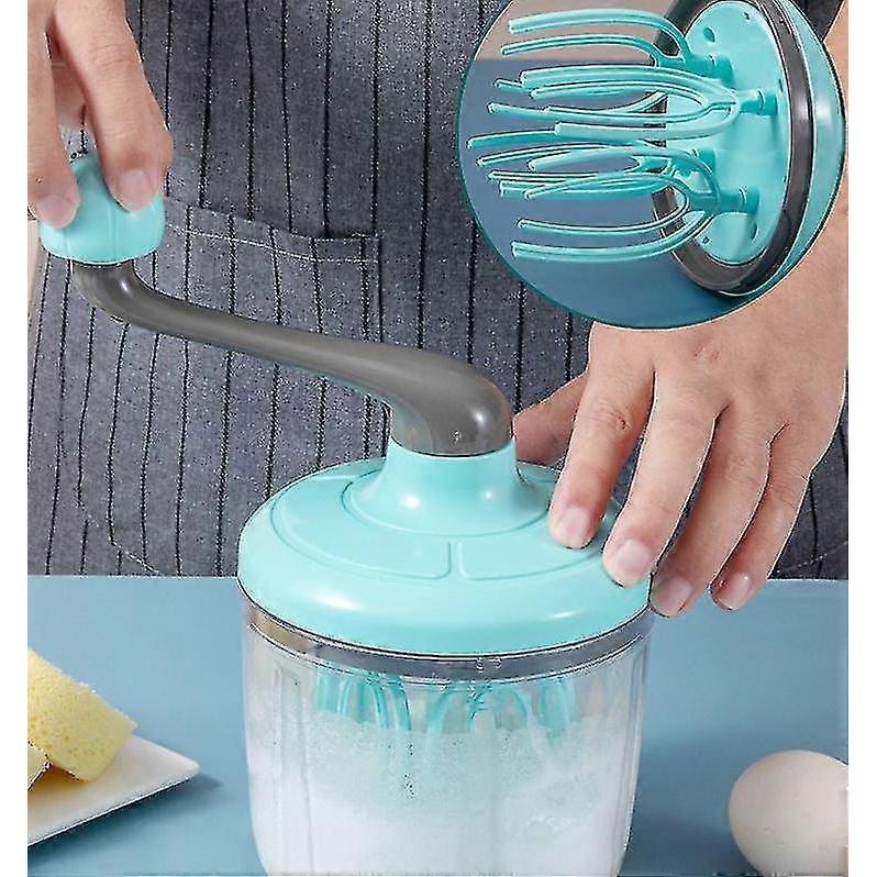 Rotary Hand Whisk Manual Whisk Egg Beater Rotary Handheld Egg Frother Mixer For Baking Cooking