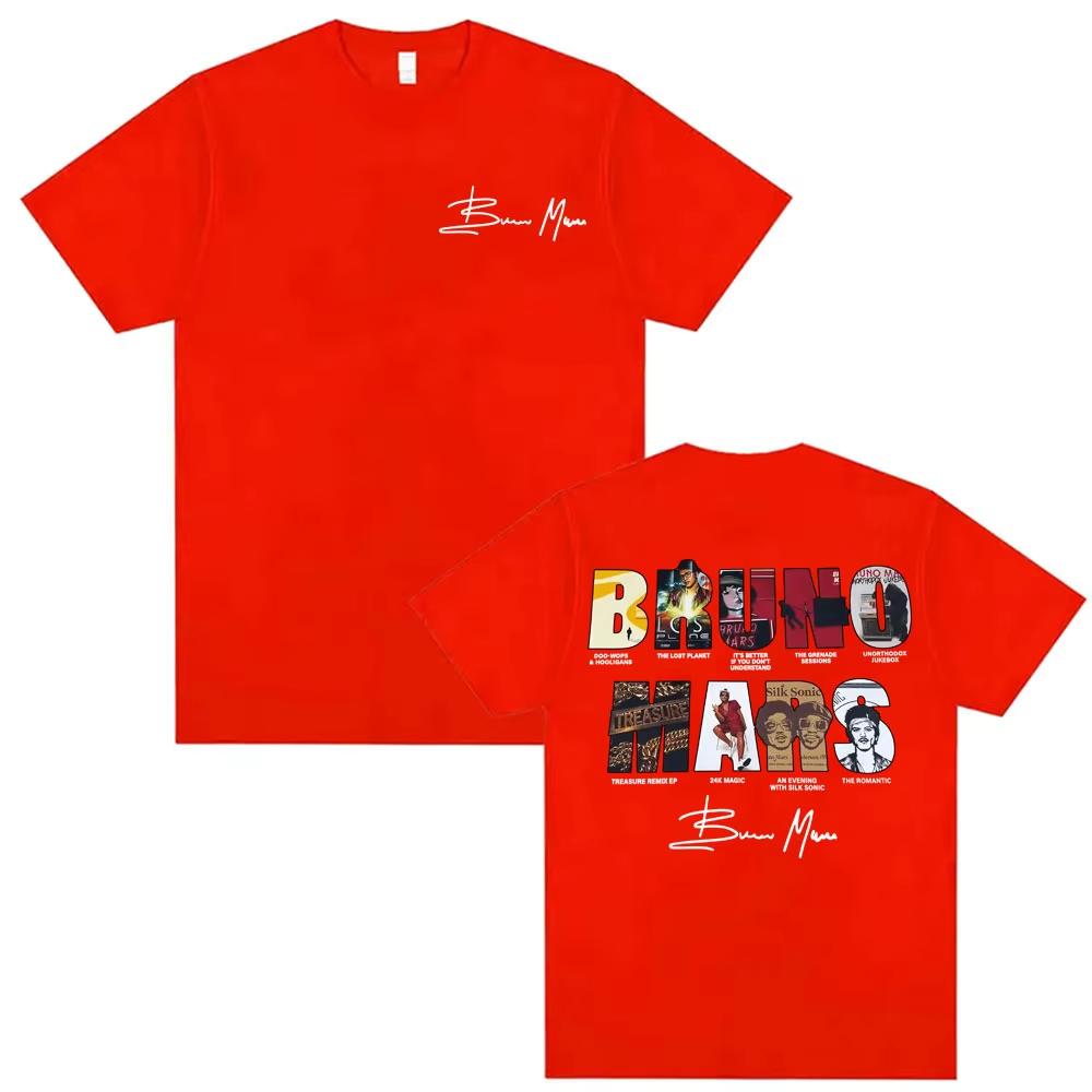Bruno Mars The RoUnisextic Album Cover Tshirts Unisex Women Fashion Hip Hop Streetwear T Shirts Cotton Casual Oversized T Shirts