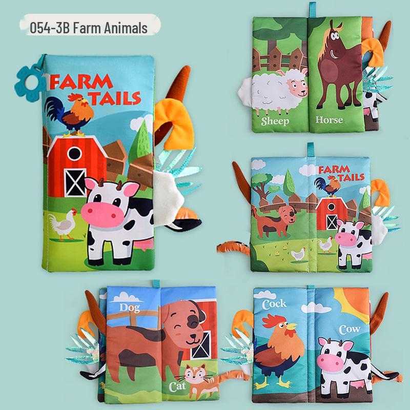 Cartea de pânză senzorială pentru bebeluși: Temă Ocean & Pădure