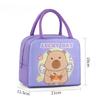 Cute Capybara Print Lunch Bag Kids Insulated Food Container Portable Box Carrier Cartoon Kindergarten School Lunch Storage Bag
