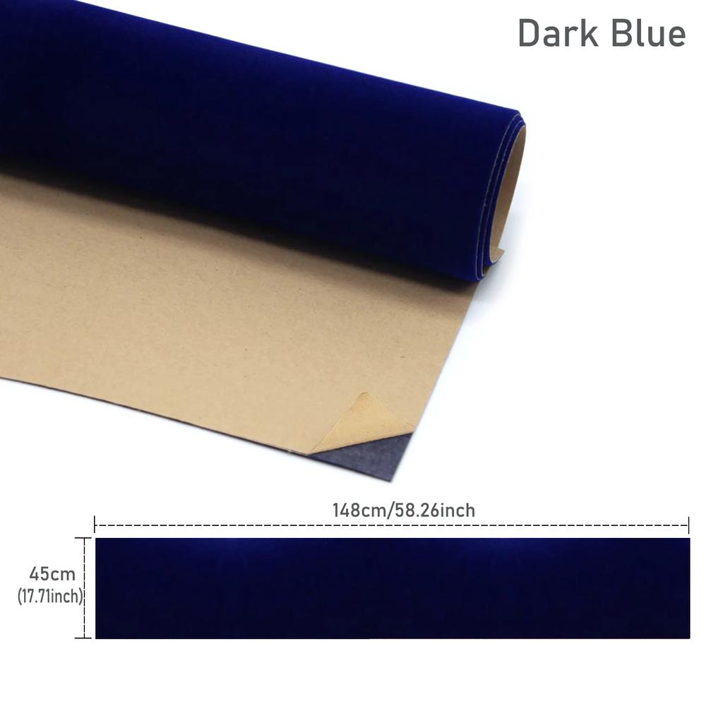 1/2/3 Roll Self-Adhesive Velvet Flock Liner 45x148cm, Multi-Color Contact Paper for Jewelry Box Lining, Drawer & Craft Projects