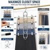 Non Slip Tips Multi Layer Hanger Metal Skirt Hanger New Trouser Hanger  Closet Organization