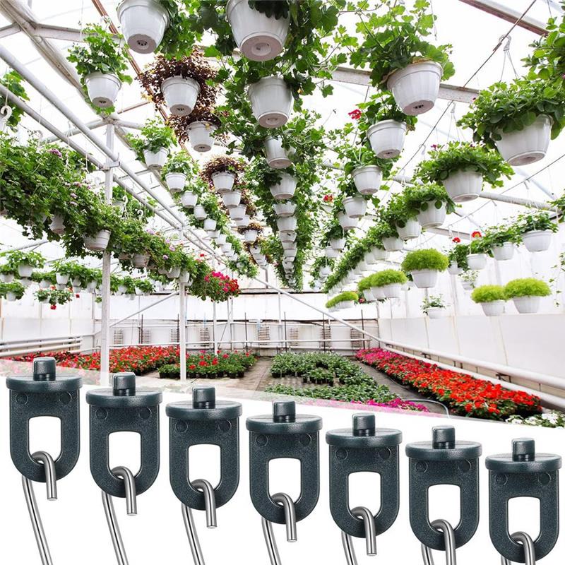 Greenhouse Hooks Hanger Greenhouse Twist Clips Set Greenhouse Fixing Clips With Hook Set For Outdoor Garden Hanging