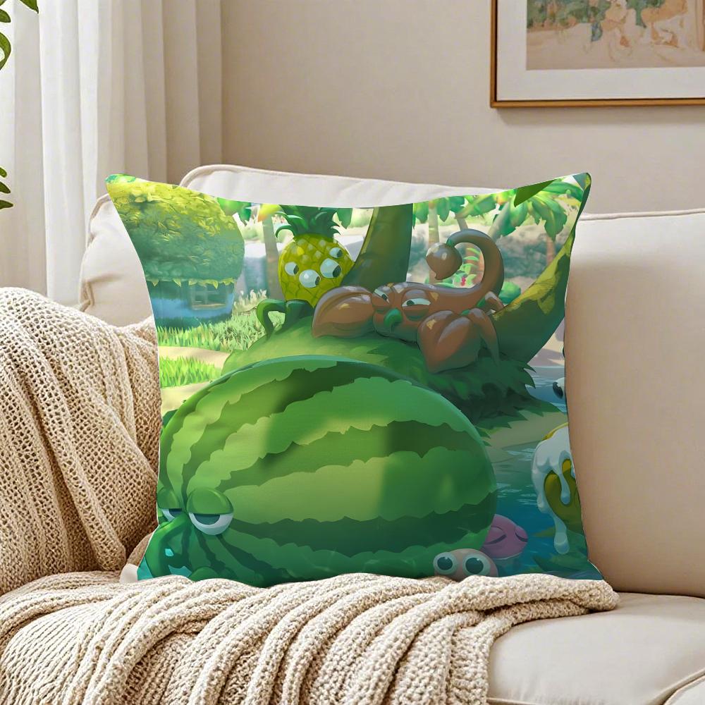 Funny fashion icon colorful BBugsnax Cushion Cover Linen Pillowcase Soft  for Sofa Bed Home Room Decor