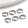 Stainless Steel Double Loop Keyring Pendant Charm for DIY Jewelry