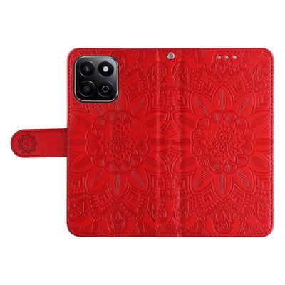 For Honor Play 60 Plus 5G Case Sunflower Imprint Leather Wallet Phone Cover