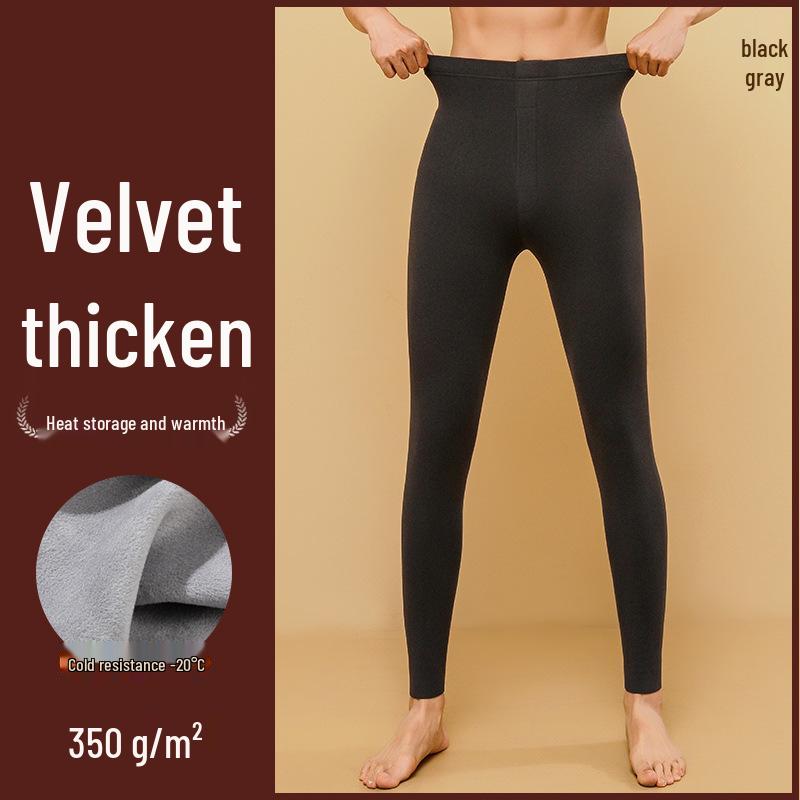 2025 Tysk Sammet Hög Midja Termoleggings för Män & Kvinnor - Dubbelsidigt Borstade Höststil Underdelar