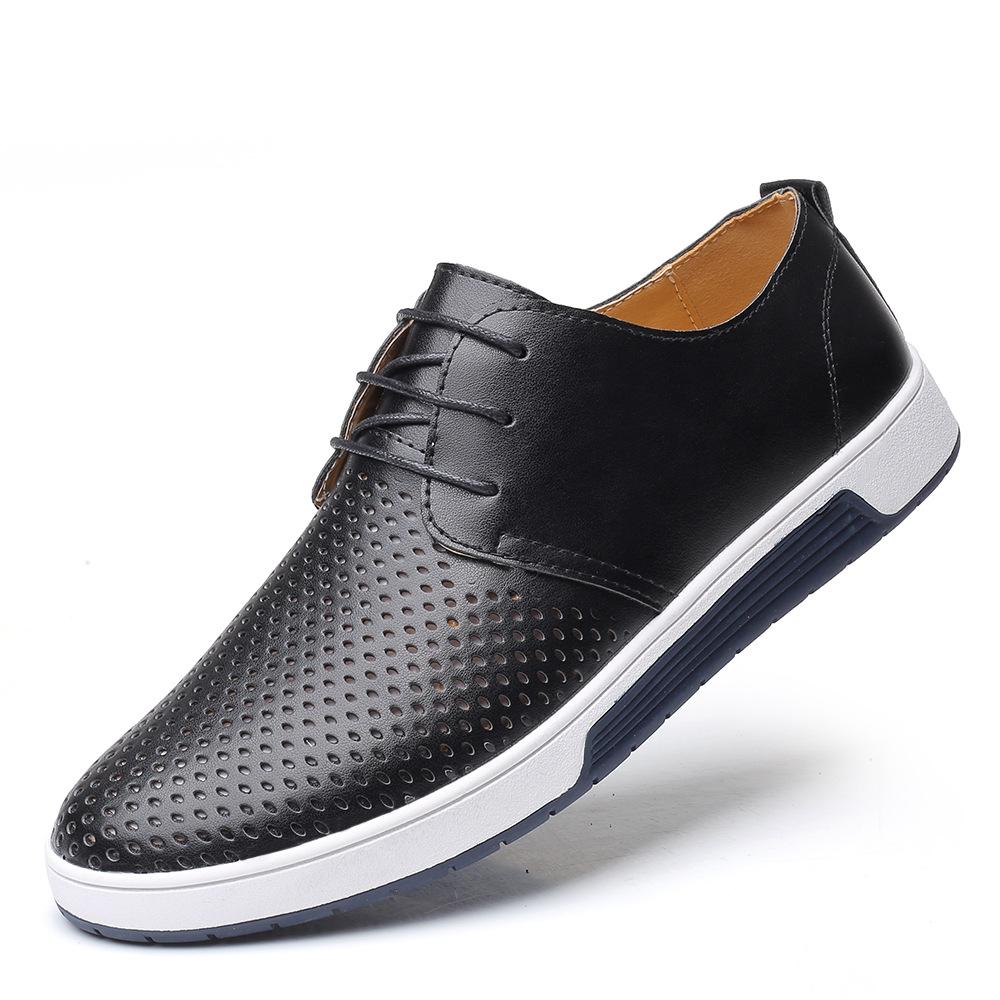 Men's Comfortable and Breathable Casual Board Shoes, Single Shoes, Leather Shoes
