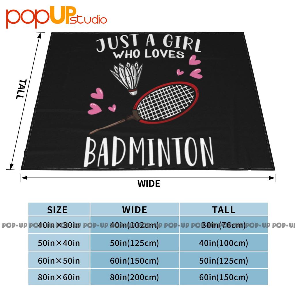 Racket Ball Just A Girl Who Loves Badminton Ultra-Soft Blanket Quilt Winter Sofa Cover Bed Covers