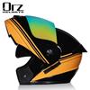 Dual Lens Flip-Up Full Face Motorcycle Helmet Men Women ABS Safety Gear Racing Street Riding