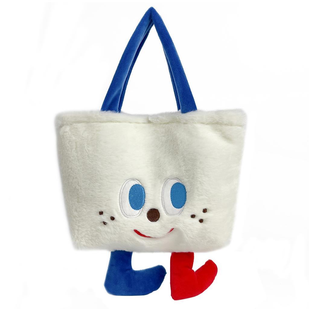 2025 autumn and winter new soft and cute plush small foot bento bag, cute and small girl portable lunch lunch box bag