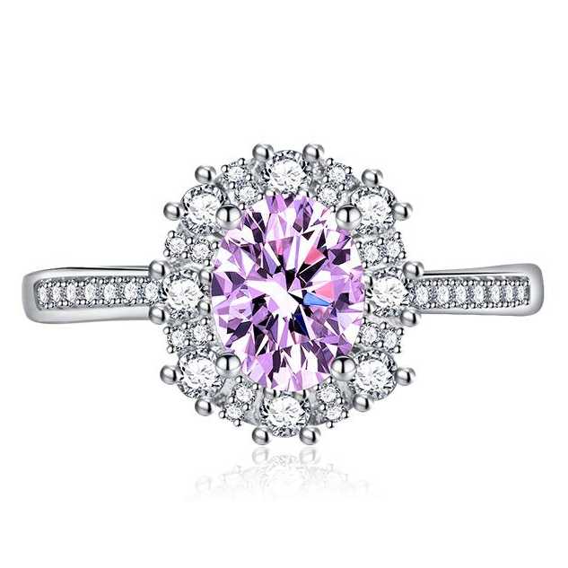 

SACE GEMS классическое кольцо из медного сплава с цирконом женские ювелирные изделия свадебный подарок для вечеринки open фиолетовый