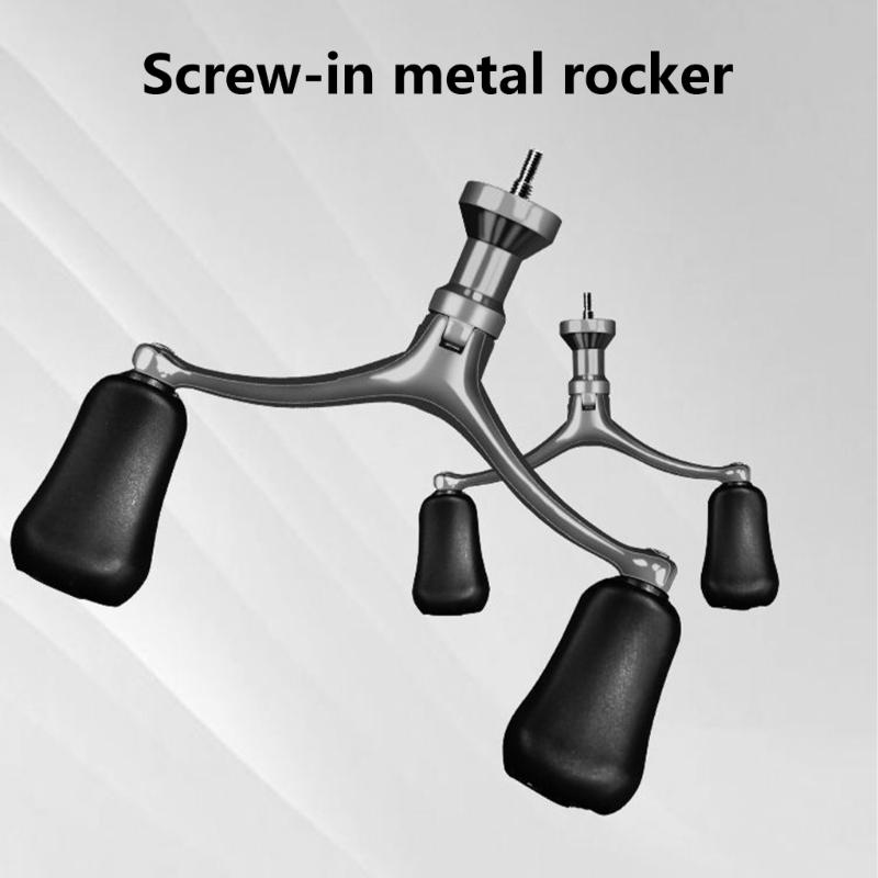 Spinnings Reel Rocker Arm Fishing Rod Handle Fishing Reel Power Handle Grip Single/Double Rocker Arm Screw-in Handle