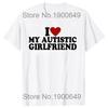 Unisex I Heart Love My Autistic Boyfriend Girlfriend Women T Shirt Funny Birthday Gift Tee Tops Unisex Custom Women T-shirts