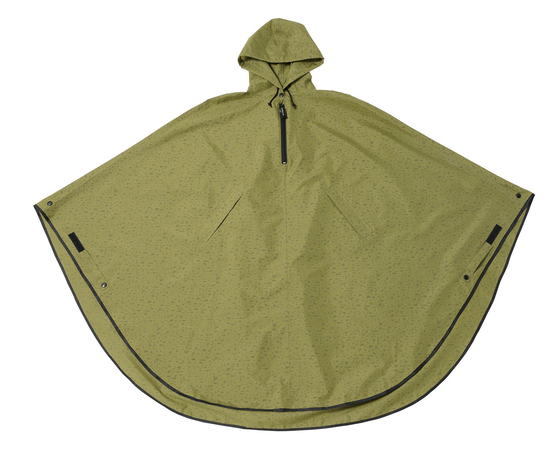 

MABU Reflector Print Rain 4 Free Storage Bag Poncho, Patterns, Raindrop, Size, Included, MBU-RPP04 зелений