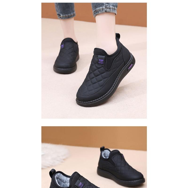2025 New Cotton Shoes Women's Snow Boots Winter Fleece Thickened and Warm One-foot Non-slip Waterproof Cotton Boots Mom Shoes