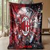 Couverture sur le thème de l'AC Milan Couverture douce en flanelle Couverture jetée en peluche Couverture douillette pour canapé et lit pour la décoration de la maison