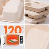 MOLUONA 1100ml 4-Compartment Disposable Pulp Meal Boxes with Lids