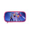 Printed Double-layer Pencil Case Deadpool/ Student Blue Storage Stationery Bag Pencil Bag