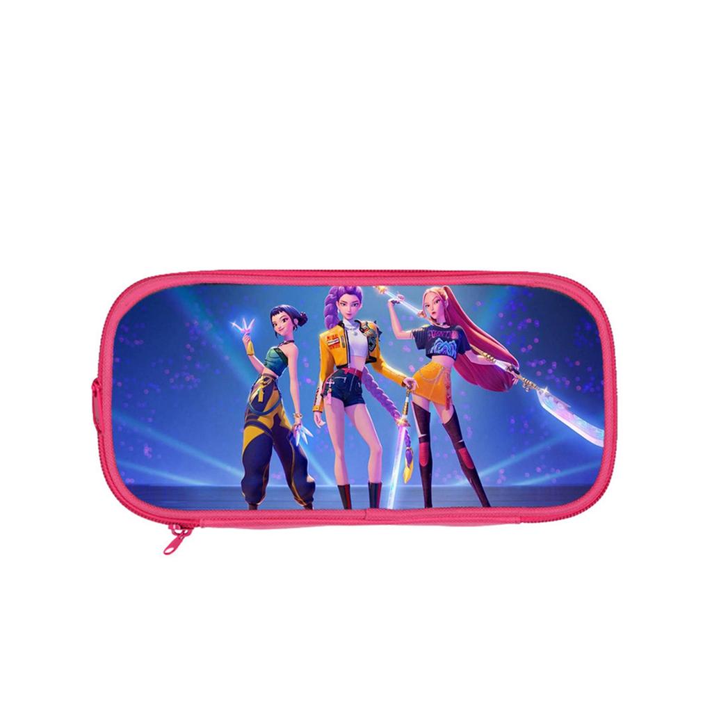 Printed Double-layer Pencil Case Deadpool/ Student Blue Storage Stationery Bag Pencil Bag