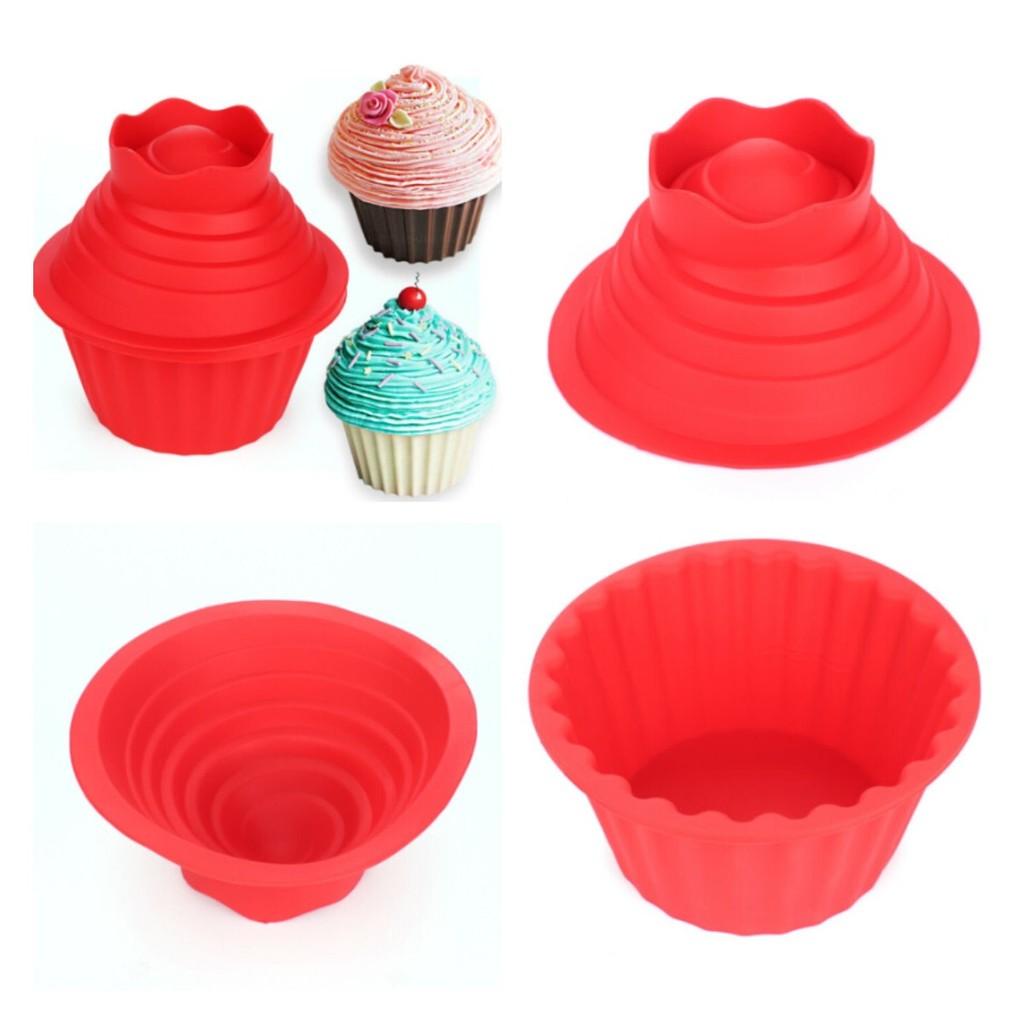 Premium Silicone Big Top Cupcake Mold For Irregular Muffin And Mousse Cakes