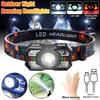 USB Rechargeable Headlamp 18650 Battery LED Headlight Waterproof Portable Head Flashlight Hiking Camping Head Cycling Torch
