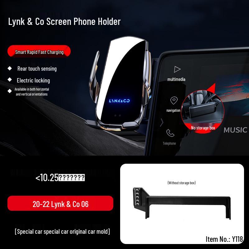 Support de téléphone de voiture dédié Lynk & Co 08/07/Z10 EMP/PLUS 2024 - Support de navigation modifié.