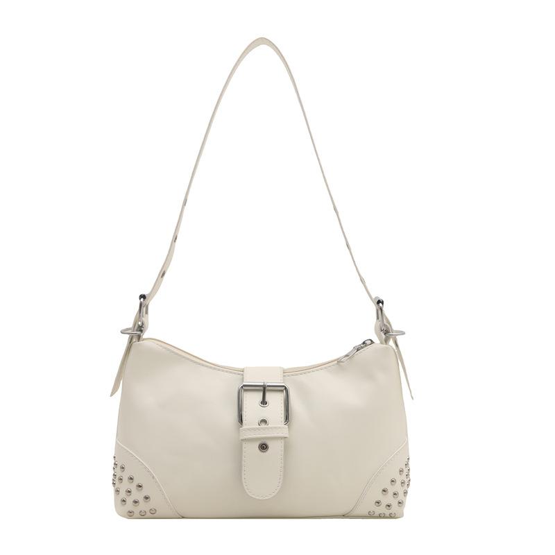 2025 New Retro Rivet Crescent Bag Trendy Cool Babes Underarm Bag High-end Personalized Shoulder Bag