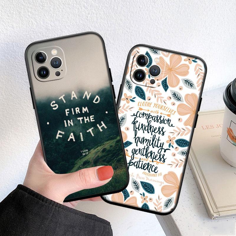 PP10 Bible Verse Jesus Soft Shell Phone Case for Samsung Galaxy S20 S21 S22 Ultra FE + Plus A21S A22 A24 A25 A26 A30 A30S A31