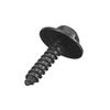 50pcs Hex (5-21.5mm) 8mm Car Body Fender Bumper Retainer Clips Metal Screw Black