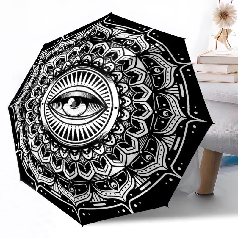 Eyes of the Universe Automatic Umbrella Compact 8-Rib Design Lightweight All-Season Travel Outdoor Accessory Perfect Gift for Women Men