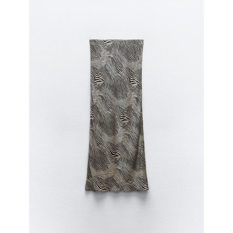 Za2024 Summer New Product Women's Clothes Sheath Animal Pattern Print Midi Skirt Long Skirt Skirt 0387057 070