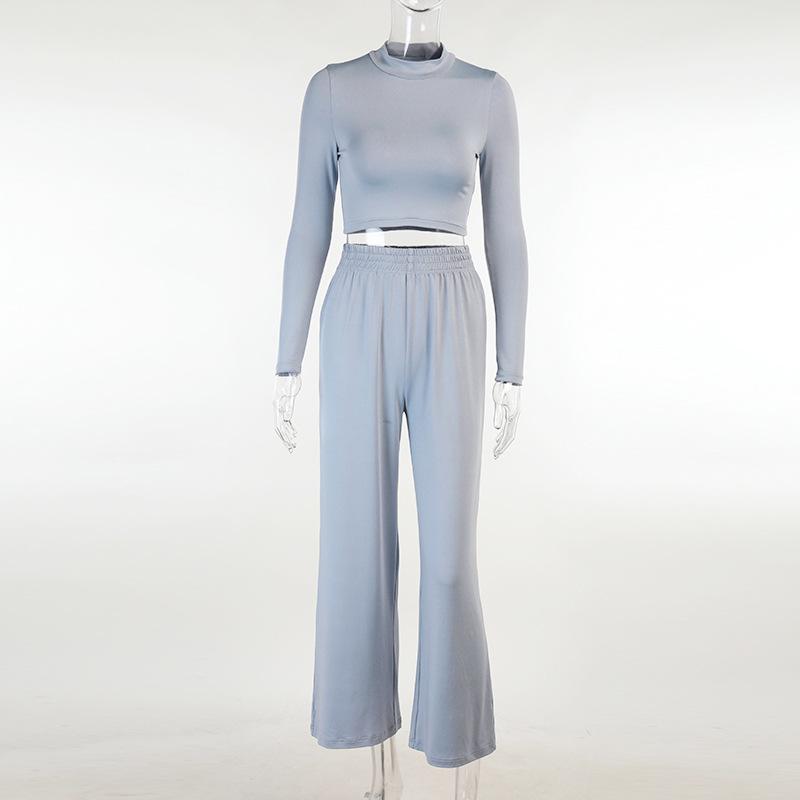 Wide Leg Pant Suit Elegant Female 