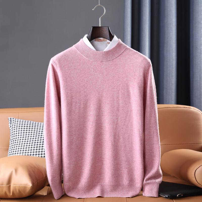 Men Sweater 100% Wool Turtleneck Knit Pullover Winter Soft Warm Wool Jumpers Man Knit Tops Long Sleeve