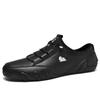 LDECK Men's Large Size Leather Low-Top Casual Martin Shoes