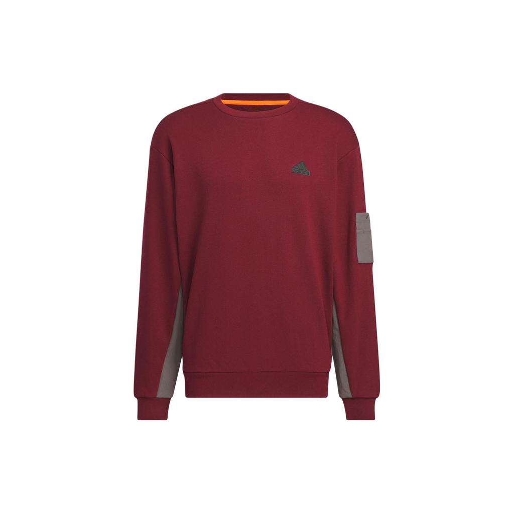 Adidas City Escape Blocking Sweatshirt Men Sweatshirt Dark-Red JE8596