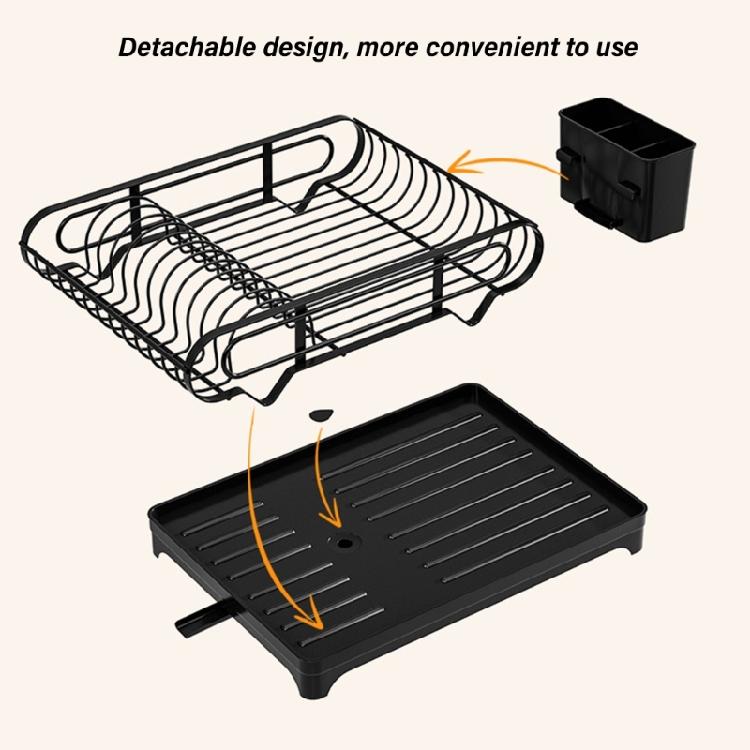 Versatile Use Dish Drying Storage Rack Kitchen Supplies with Protective Skid Feet Large Capacity for Most Kitchens