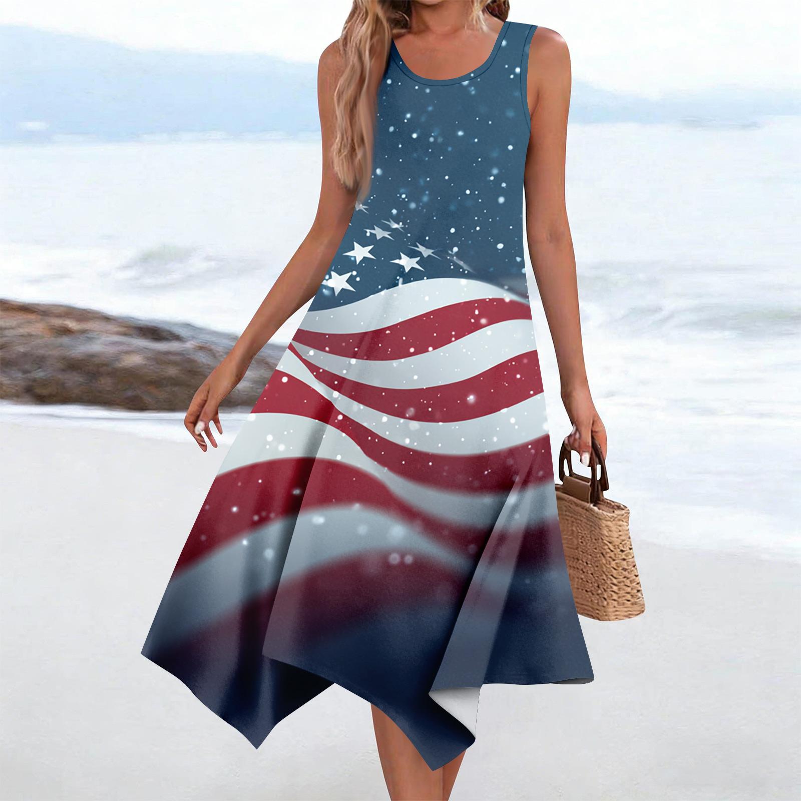 

Женское повседневное модное платье средней длины с круглым вырезом без рукавов с винтажным цветочным принтом и неровным подолом L чёрный