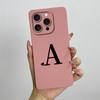 For iPhone 14 Pro Max Case iPhone 14 Plus Phone Case iPhone 14 Pro Cover Cute Couple Initial Letters Square Skin Matte Cover