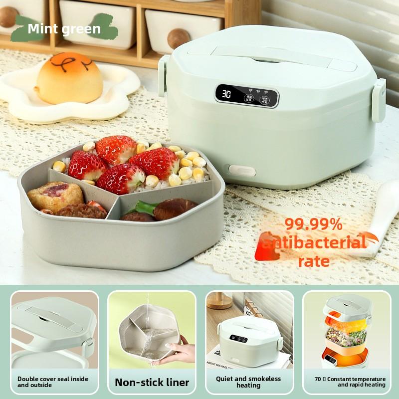 

Wireless Charging Electric Lunch Box Large Capacity Porcelain Coated Inner Pot Heating Food Jar for Home and Office Use