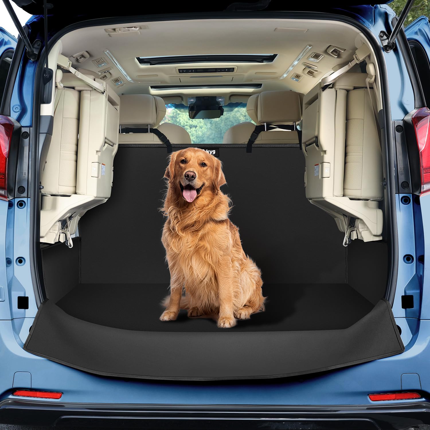 

KYG Universal Trunk Large Waterproof Trunk Car Stain Easy Compatible with All Cargo Mat, Size, Sheet, Accessories, Resistant, Non-Slip, Installation, чёрный