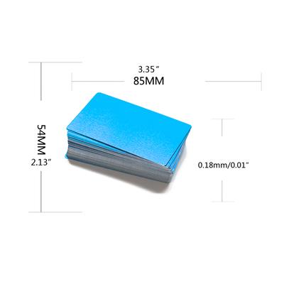 Multicolor Aluminum Blank Business Cards Engraving Tags Mark Impressive Business Visiting Name Cards for Office 100PC