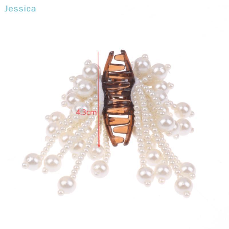 Pearl Tassel Mini Hair Clip For Half-Up Hairstyles Women Hair Accessory