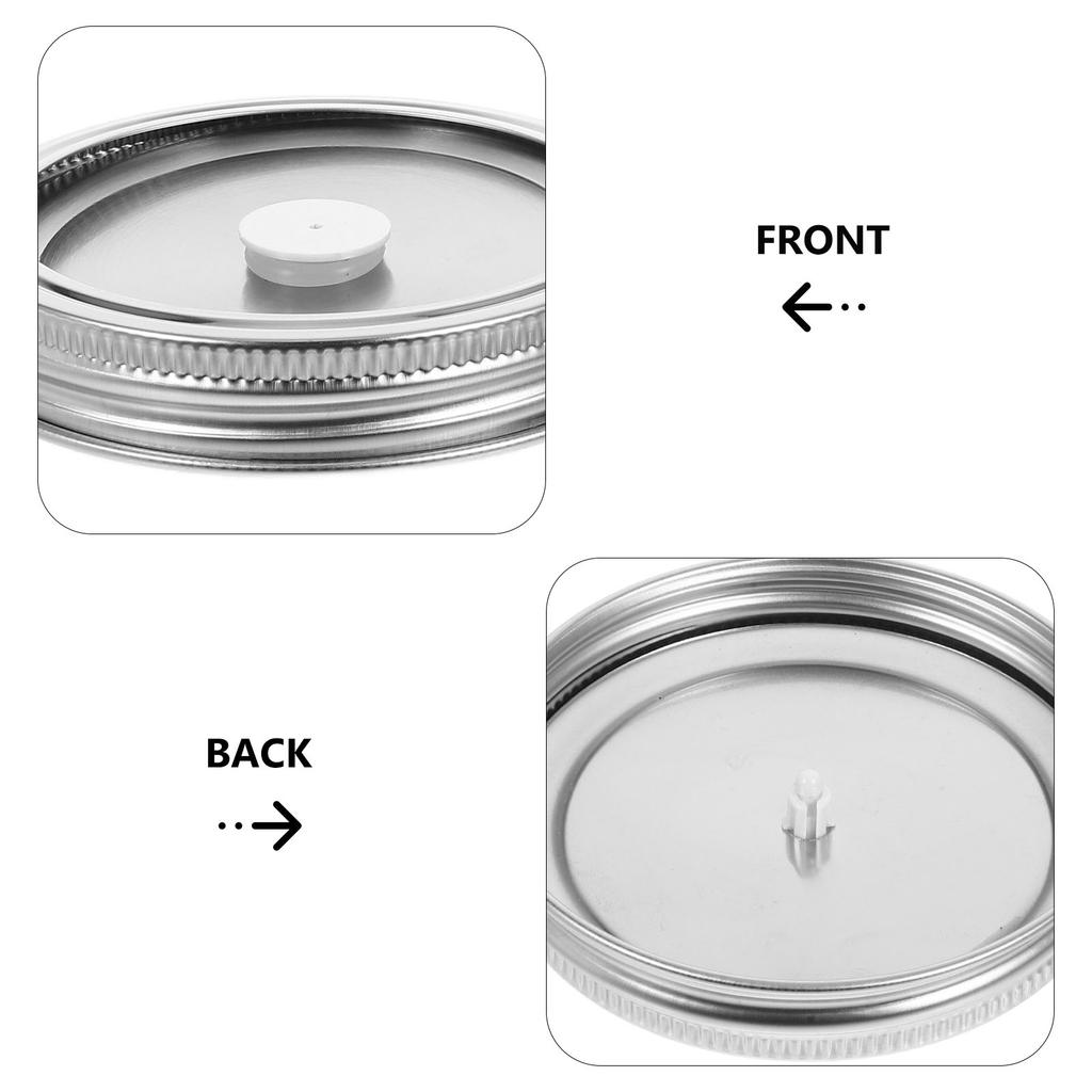Wide Mouth Vacuum Preservation Lid Jar Vacuum Sealer Kit Canning Supplies Stainless Steel Seal Cover Jar Storage Box