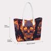 Cool Flame Skull Pattern Tote Bag Fashion Daily Casual Shoulder Handbag for Outdoor Shopping