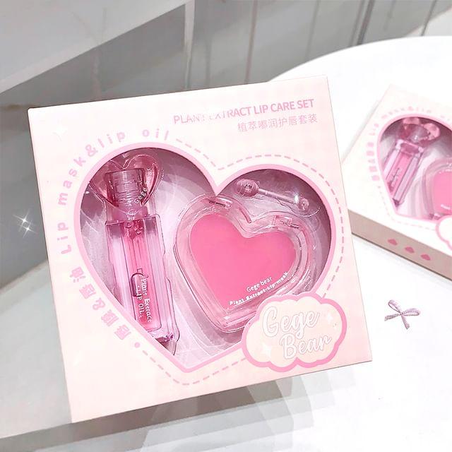 Мишка Геге - Набор из 2 штук: Набор для ухода за губами с растительными экстрактами #Set - 2 pcs