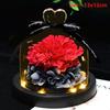 Valentines Day Gift for Girlfriend Eternal Rose LED Light Flower In Glass Cover Mothers Day Birthday Party Wedding Decoration
