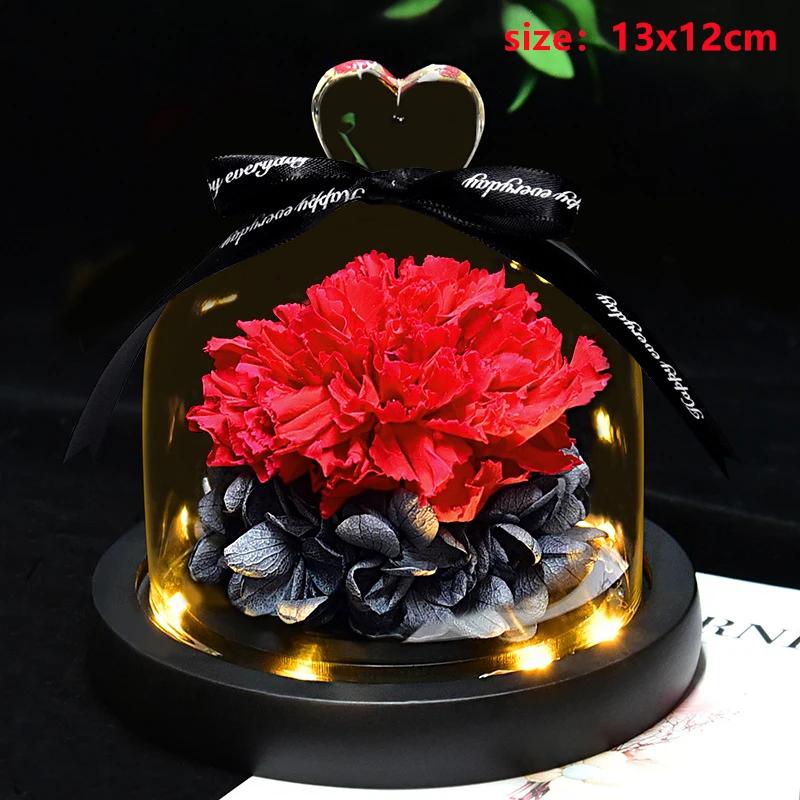 Valentines Day Gift for Girlfriend Eternal Rose LED Light Flower In Glass Cover Mothers Day Birthday Party Wedding Decoration